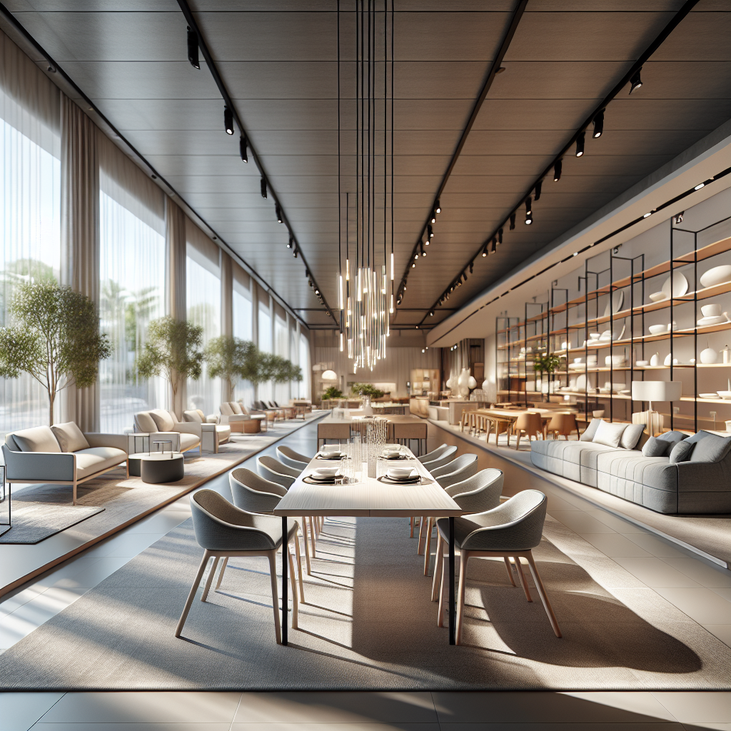 Modern furniture store showroom interior