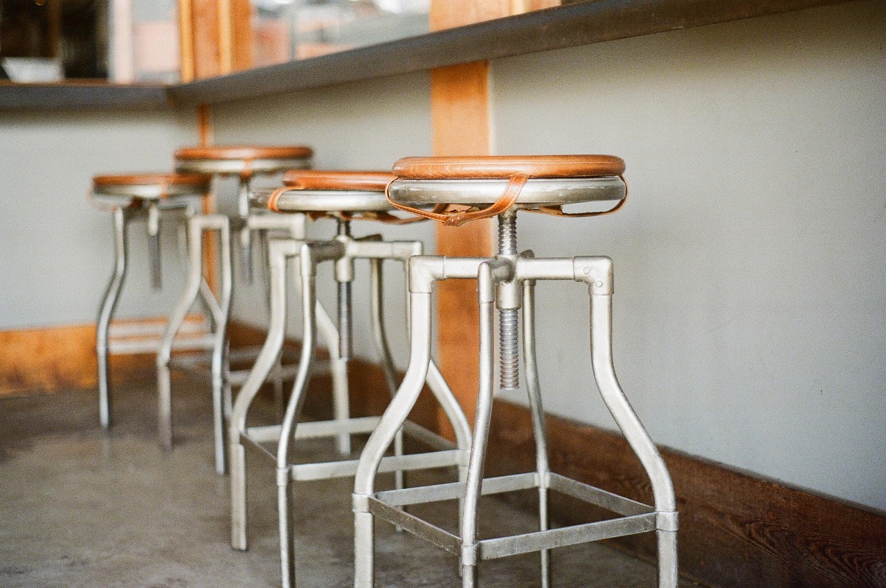 Stylish counter stools display